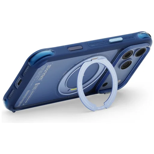 iPhone 18 Pro / 17 Pro SKINARMA Atlas MagSafe puzdro s otočným stojanom, modré - 5