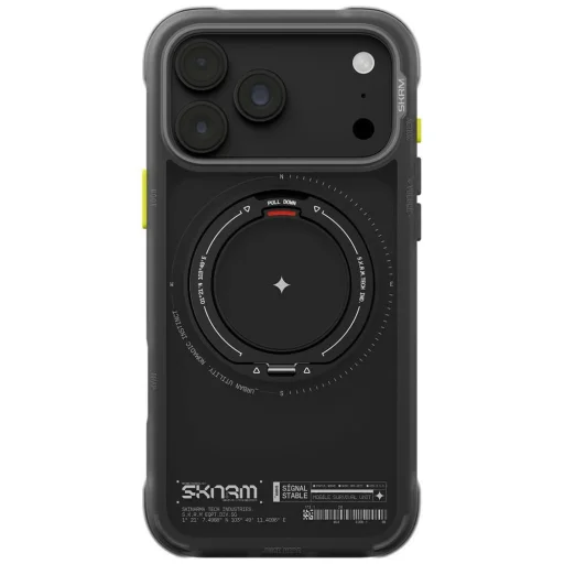 Čierne puzdro SKINARMA Atlas MagSafe pre iPhone 18 Pro Max / 17 Pro Max s 360° otočným stojanom - 1