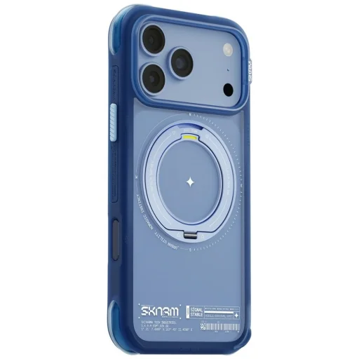 iPhone 18 Pro Max a iPhone 17 Pro Max puzdro SKINARMA Atlas MagSafe s 360° otočným stojanom, modré - 2