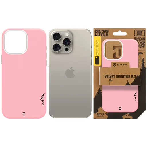 Apple iPhone 15 Pro Max Tactical MagForce Velvet Smoothie 2.0 puzdro kompatibilné s MagSafe – Ružový panter - 6