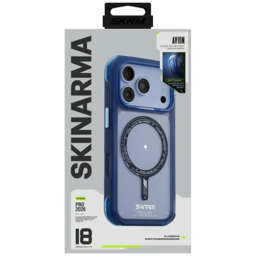 iPhone 18 Pro / iPhone 17 Pro modré puzdro SKINARMA Avion MagSafe - 7