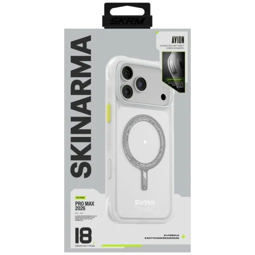 iPhone 18 Pro Max / 17 Pro Max SKINARMA Avion MagSafe puzdro, biele - 7