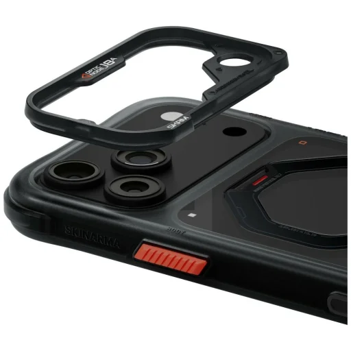 iPhone 18 Pro / iPhone 17 Pro SKINARMA Saturn MagSafe puzdro s otočným stojanom, čierne - 5