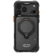 Čierne puzdro SKINARMA Saturn MagSafe pre iPhone 18 Pro Max / iPhone 17 Pro Max s otočným stojanom