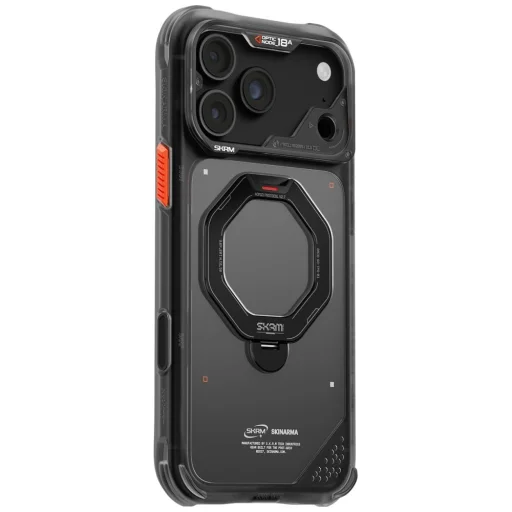 Čierne puzdro SKINARMA Saturn MagSafe pre iPhone 18 Pro Max / iPhone 17 Pro Max s otočným stojanom - 2