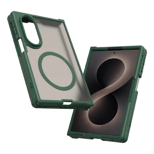  Samsung Galaxy Z Fold8 Techsuit HaloFrost II MagSafe zöld tok - 2
