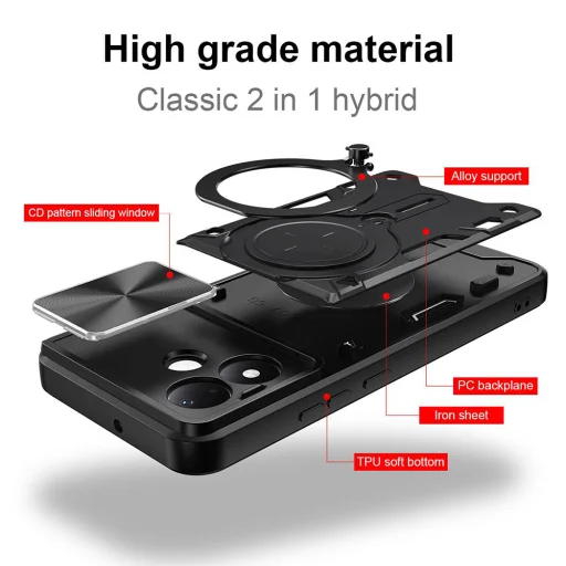Čierne puzdro Techsuit CamGuard Pro pre Xiaomi Redmi Note 17 Pro Max - 3