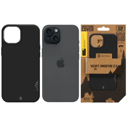 Apple iPhone 15 asfaltovo sivé Tactical MagForce Velvet Smoothie 2.0 puzdro - 6