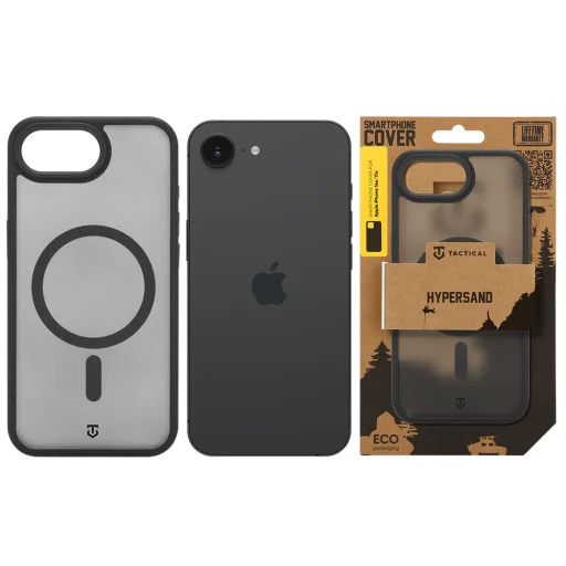 Apple iPhone 16e/17e asfaltovo sivý Tactical MagForce Hypersand kryt - 6