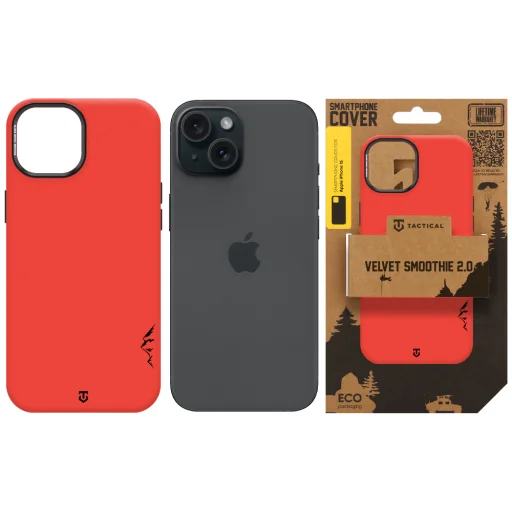 Tactical MagForce Velvet Smoothie 2.0 kryt pre Apple iPhone 15 čili červený - 6