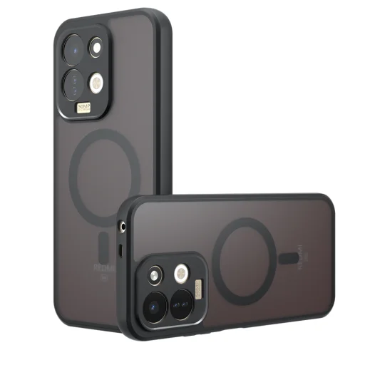 Xiaomi Redmi 17 4G / Redmi 17 5G matné čierne puzdro Techsuit PureFrost MagSafe - 1