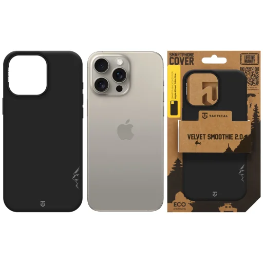 Apple iPhone 15 Pro Max asfaltovo sivé Tactical MagForce Velvet Smoothie 2.0 puzdro - 6