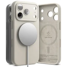 Silikónové puzdro Ringke MagSafe pre iPhone 18 Pro v kamennej farbe
