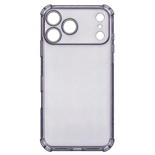 iPhone 18 Pro / iPhone 17 Pro Techsuit dymovo čierne, transparentné, nárazy tlmiace silikónové puzdro - 2