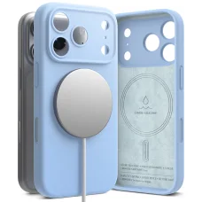 Svetlomodré puzdro Ringke Silicone MagSafe na iPhone 18 Pro