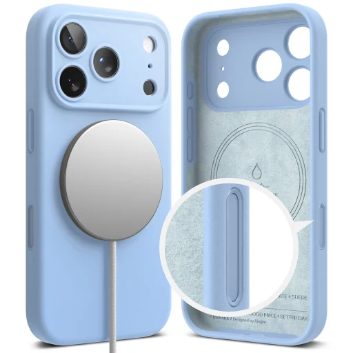 Svetlomodré puzdro Ringke Silicone MagSafe na iPhone 18 Pro - 2