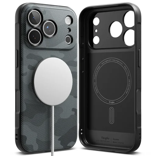 iPhone 18 Pro / iPhone 17 Pro čierne maskáčové puzdro Ringke Onyx MagSafe - 1