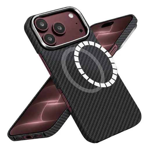 iPhone 18 Pro Max a iPhone 17 Pro Max Techsuit aramidové MagSafe puzdro – čierne - 1