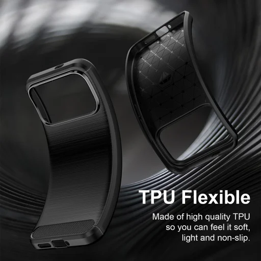 Xiaomi Poco F9 Pro Techsuit Carbon Silicone nárazuvzdorné puzdro, čierne - 2