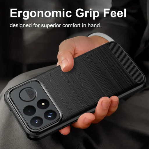 Xiaomi Poco F9 Pro Techsuit Carbon Silicone nárazuvzdorné puzdro, čierne - 3