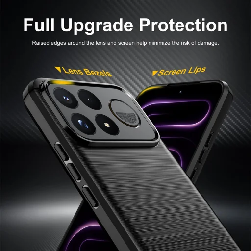 Xiaomi Poco F9 Pro Techsuit Carbon Silicone nárazuvzdorné puzdro, čierne - 5