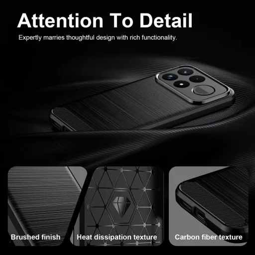 Xiaomi Poco F9 Pro Techsuit Carbon Silicone nárazuvzdorné puzdro, čierne - 6