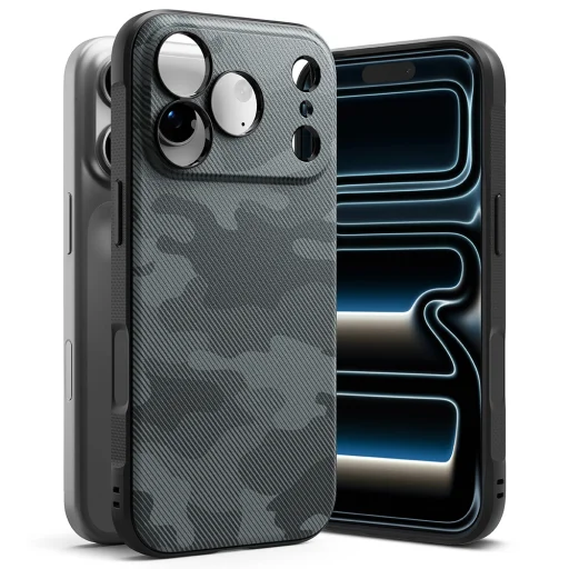 Čierne maskáčové puzdro Ringke Onyx pre iPhone 18 Pro a iPhone 17 Pro - 3
