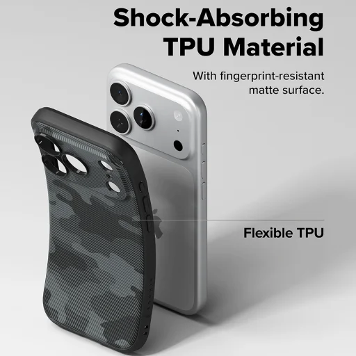 Čierne maskáčové puzdro Ringke Onyx pre iPhone 18 Pro a iPhone 17 Pro - 6