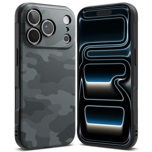 Čierne maskáčové puzdro Ringke Onyx pre iPhone 18 Pro a iPhone 17 Pro - 1