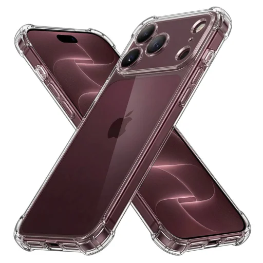 iPhone 18 Pro Max / iPhone 17 Pro Max Techsuit priesvitný, nárazuvzdorný silikónový kryt - 1