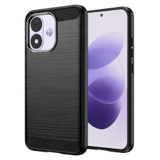 Xiaomi Redmi Note 17 4G / Redmi Note 17 5G čierne Techsuit Carbon Silicone nárazuvzdorné puzdro
