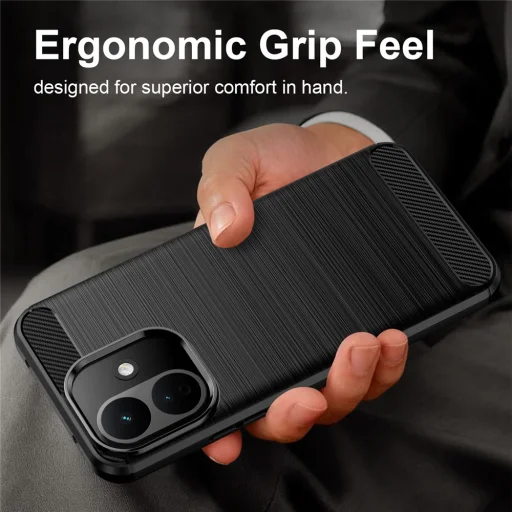 Xiaomi Redmi 17C 5G čierne Techsuit Carbon Silicone nárazuvzdorné puzdro - 3