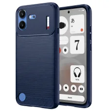 Nothing Phone (4b) modré nárazuvzdorné puzdro Techsuit Carbon Silicone