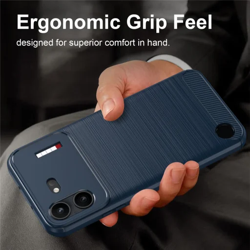 Nothing Phone (4b) modré nárazuvzdorné puzdro Techsuit Carbon Silicone - 3