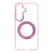 Ružové puzdro Frame Circle Stand pre Samsung S26, kompatibilné s MagSafe