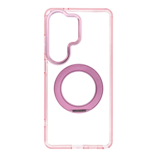 Samsung S26 Ultra ružové puzdro Frame Circle Stand kompatibilné s MagSafe - 1