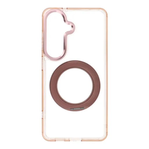 Samsung S26 zlaté puzdro Frame Circle Stand kompatibilné s MagSafe - 1