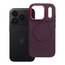 iPhone 18 Pro / iPhone 17 Pro tmavočerešňový kryt Frame Mag Cover kompatibilný s MagSafe