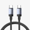 BWOO BO-X401CC pletený kábel USB-C na USB-C, 1 m, 65 W, čierny thumbnail