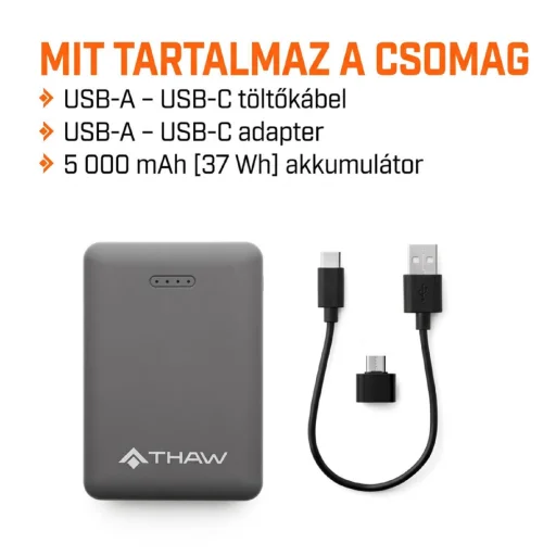 HAW THA-APR-0002-G vyhrievaná vesta, veľkosť XL, 4 vyhrievacie zóny, 3 stupne, vodoodpudivá vrstva, s externou batériou - 5
