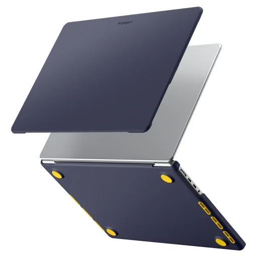 MacBook Pro 14" (2021, 2023, 2024, 2025, 2026) puzdro Spigen Nano Pop (ACS11271) – čučoriedkovo modrá – tmavomodrá - 1