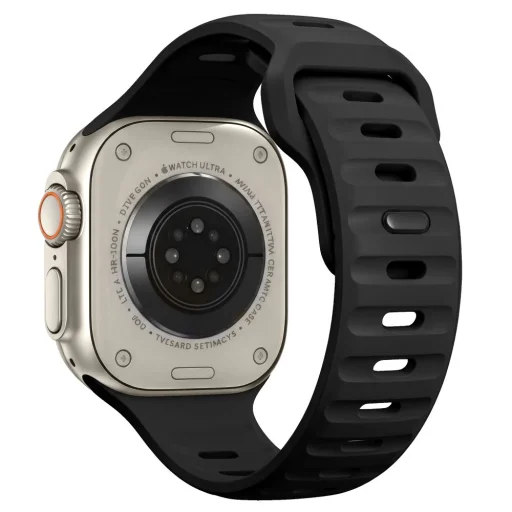Apple Watch 8/9/10/11/12/SE/Ultra 44/45/46/49 mm čierny remienok Tech-Protect Silicone Line - 2