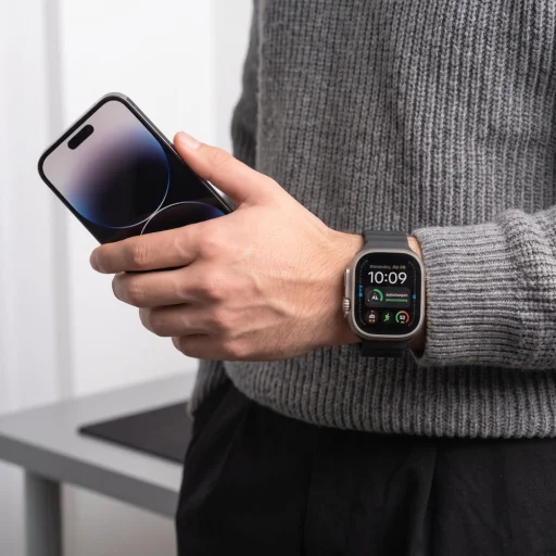 Apple Watch 8/9/10/11/12/SE/Ultra 44/45/46/49 mm čierny remienok Tech-Protect Silicone Line - 6