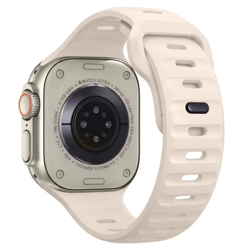 Apple Watch 8/9/10/11/12/SE/Ultra 44/45/46/49 mm béžový remienok Tech-Protect Silicone Line TPU - 2
