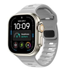 Apple Watch 8/9/10/11/12/SE/Ultra 44/45/46/49 mm mesačne sivý Tech-Protect Silicone Line remienok