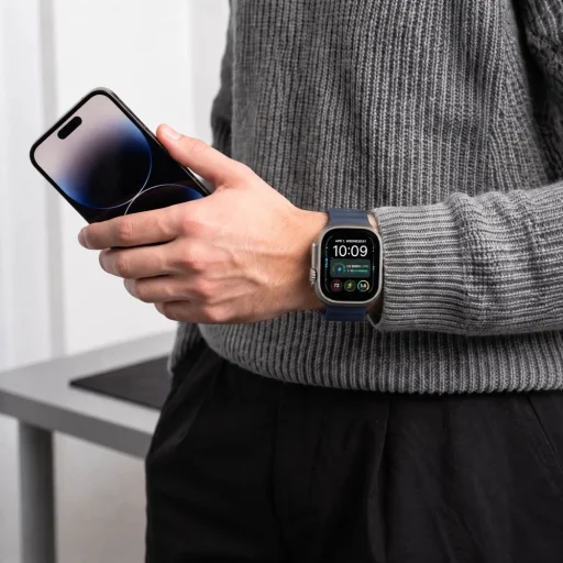 Remienok Tech-Protect Silicone Line TPU pre modely Apple Watch 8/9/10/11/12/SE/Ultra, 44/45/46/49 mm, atlantická modrá - 4