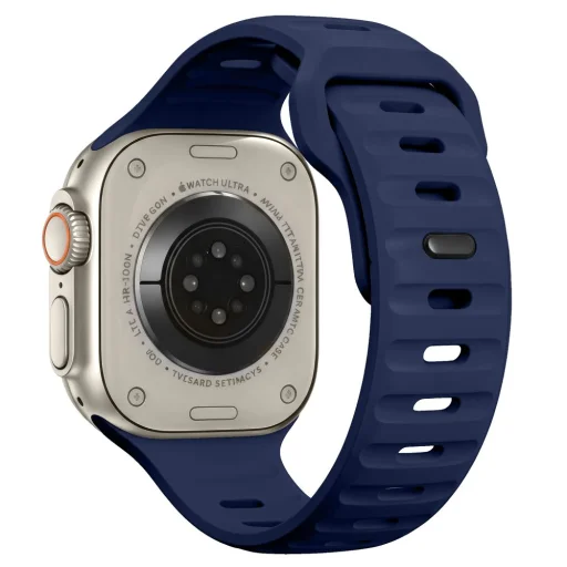 Remienok Tech-Protect Silicone Line TPU pre modely Apple Watch 8/9/10/11/12/SE/Ultra, 44/45/46/49 mm, atlantická modrá - 2
