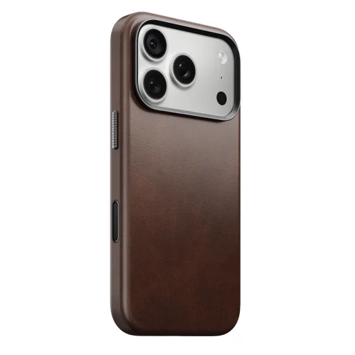  iPhone 18 Pro/17 Pro Nomad Traditional Horween bőrtok, rusztikus barna - 2