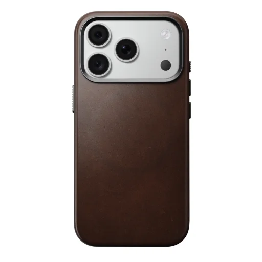  iPhone 18 Pro/17 Pro Nomad Traditional Horween bőrtok, rusztikus barna - 4