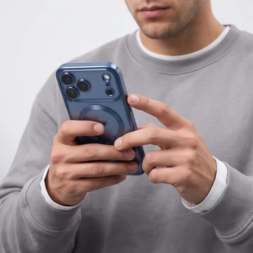  Apple iPhone 17 Pro / 18 Pro Tech-Protect MagFlex MagSafe tok, fényes világoskék - 8